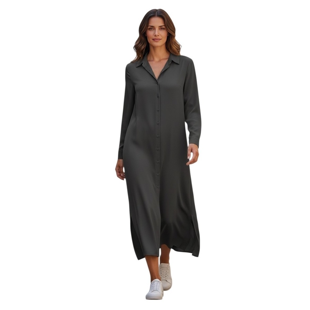 LCW MODEST Waikiki Minimalist Women's size Large Button Down Boxy Shirt Dress